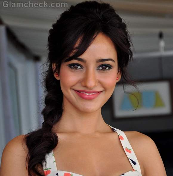 Neha Sharma Sports Side Braid at “Jayanta Bhai Ki Luv Story” Promo