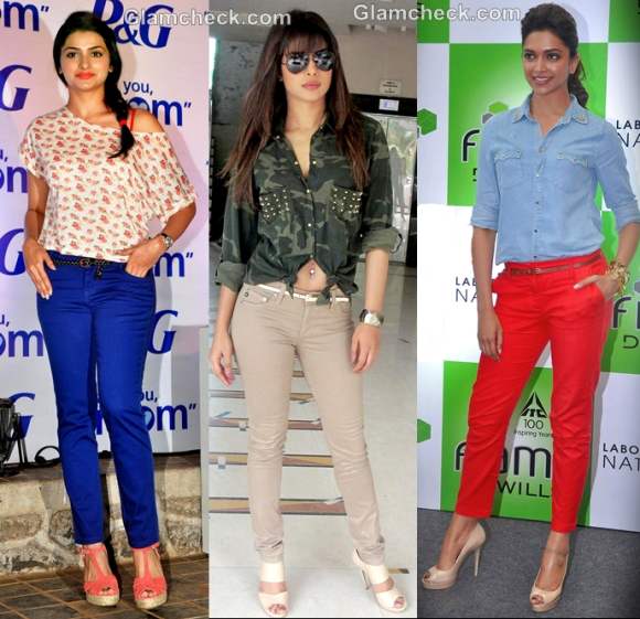 Bollywood Celebs Rock the Colored Denim Trend