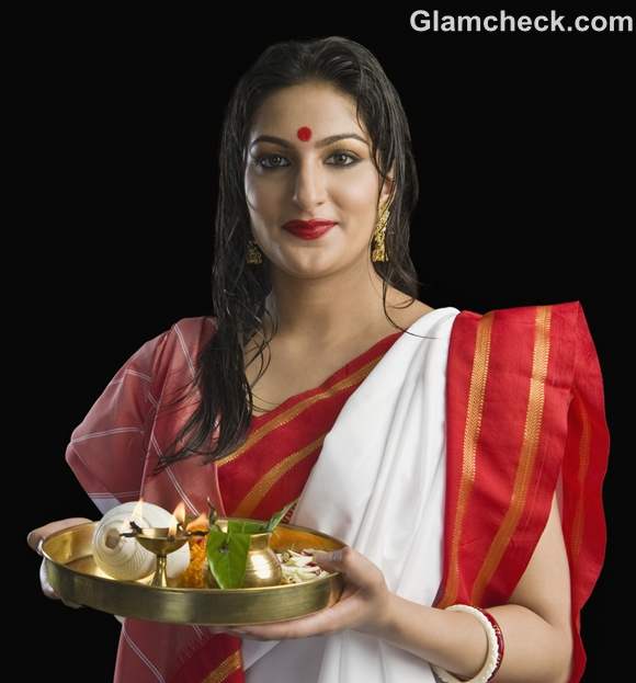 durga puja bengali woman