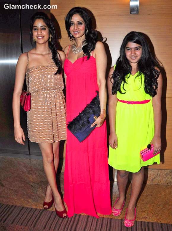 sridevi with daughters Blenders Pride Fashion Tour 2012