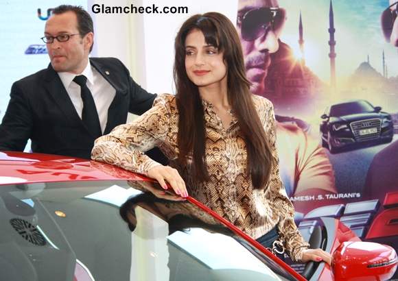 Ameesha patel Race 2” Unveils New AUDI Sports Cars in Delhi