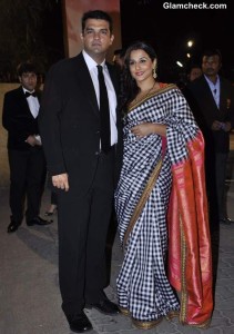 Vidya Balan with husband Siddharth Roy Kapur filmfare awards 2013