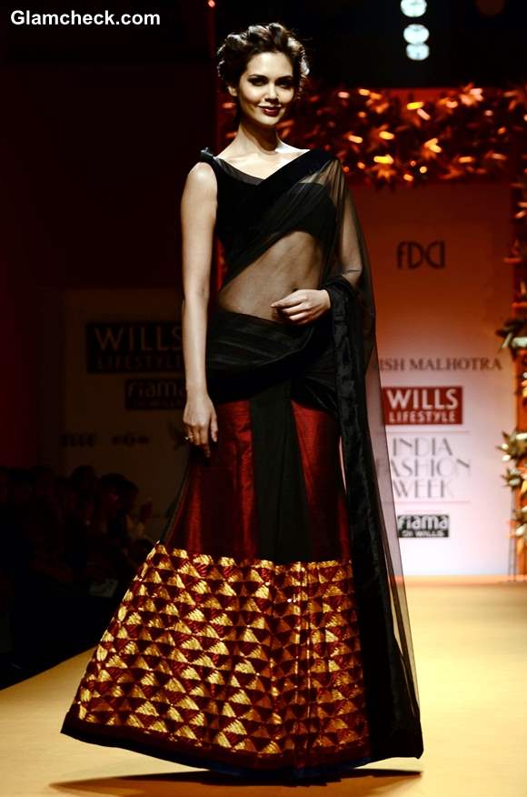 Esha Gupta at Manish Malhotra Show WIFW Fall-Winter 2013