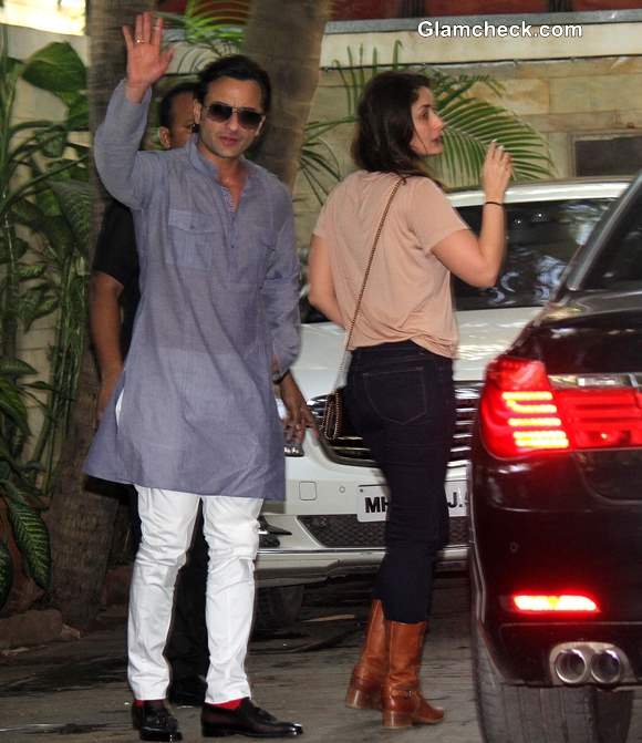 Saif and Kareena at the Annual Christmas Lunch 2013