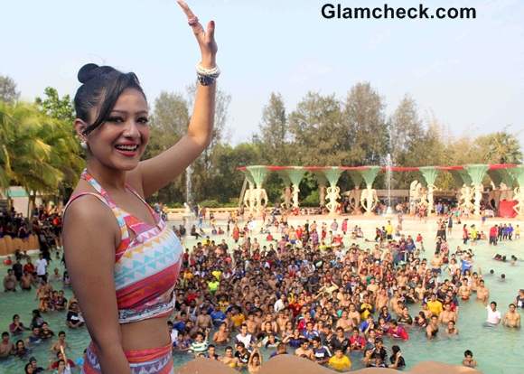 Madalasa Sharma Promotes Samrat Co at Water Kingdom
