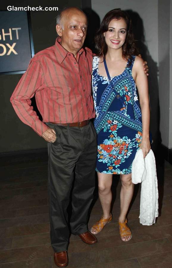 Dia Mirza with filmmaker Mukesh Bhatt