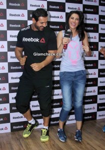 John Abraham and Nargis Fakhri t Reebok Store and Studio Launch