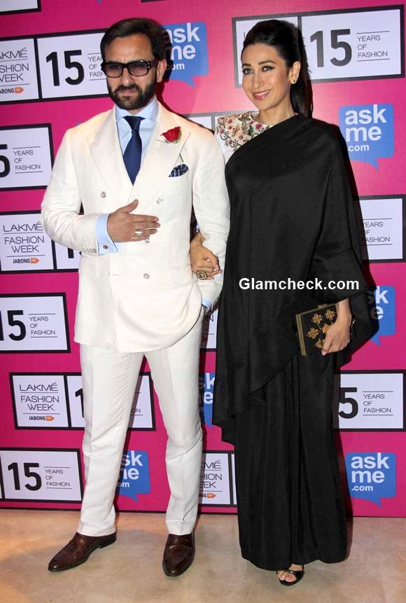 Saif Ali Khan and Karisma Kapoor at the grand finale show by Annamika Khanna at  LFW Summer Resort 2015