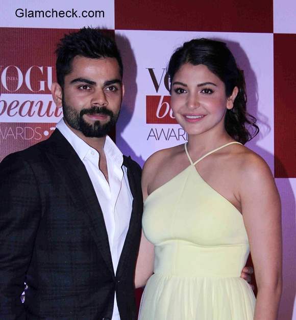 Anushka Sharma Virat Kholi at Vogue India Beauty Awards 2015