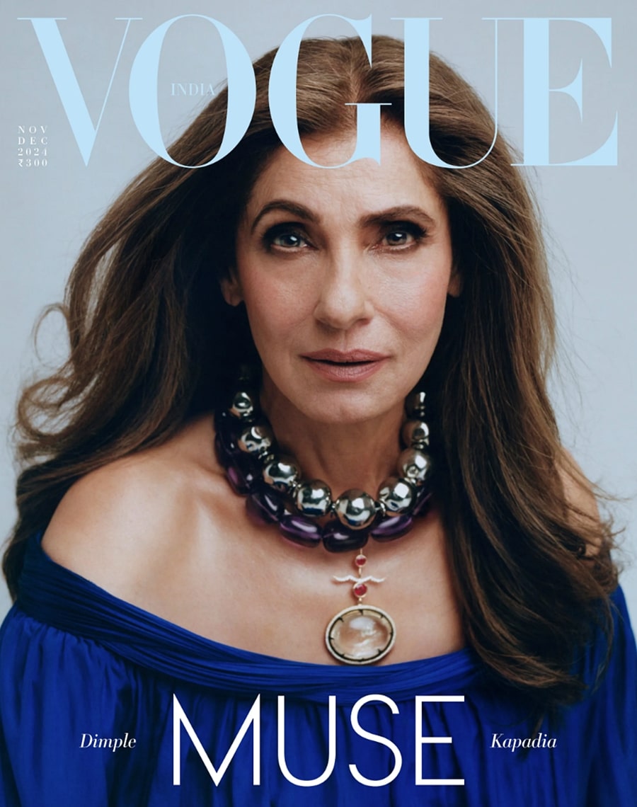 Dimple Kapadia Cover of Vogue India November-December 2024 Issue