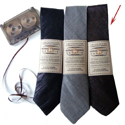 Neck ties: Made out of recycled audio tapes