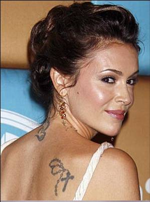 Alyssa Milano  tattoos
