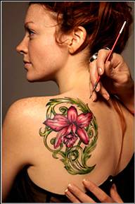 air-brush temporary tattoo