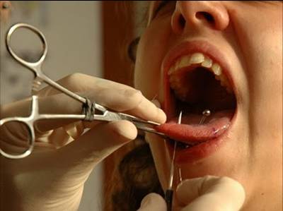 Piercing tongue