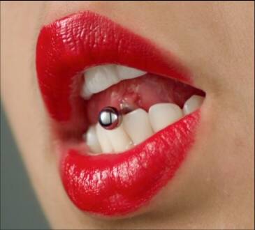 Tongue piercing 