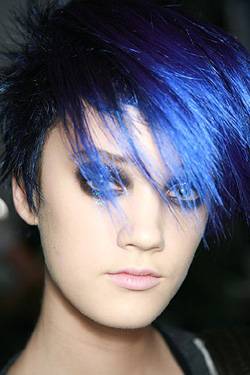 Blue funky hair color