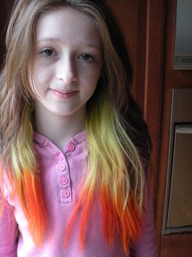 Funky hair highlight