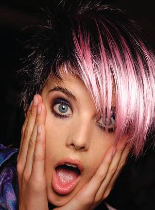 Funky pink hair color styles