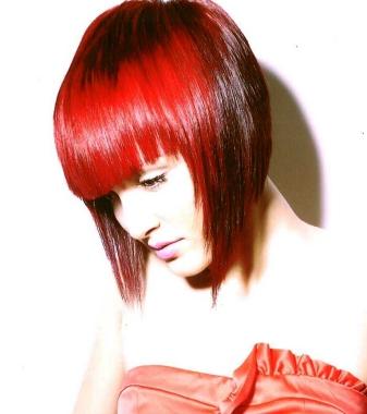 Funky red hair color