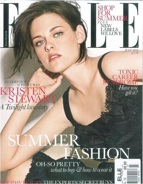 Kristen Stewart graces ELLE UK July 2010 issue