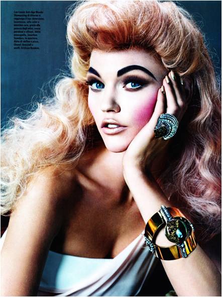Sasha Pivovarova for Vogue Italy May 2010 issue