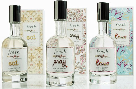 Eat, Pray, Love fragrances and candle collection by Fresh