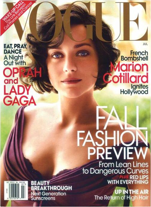 Marion Cotillard for Vogue US July 2010