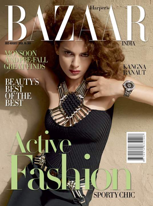 Kangana Ranaut for Harper’s Bazaar India July/August 2010