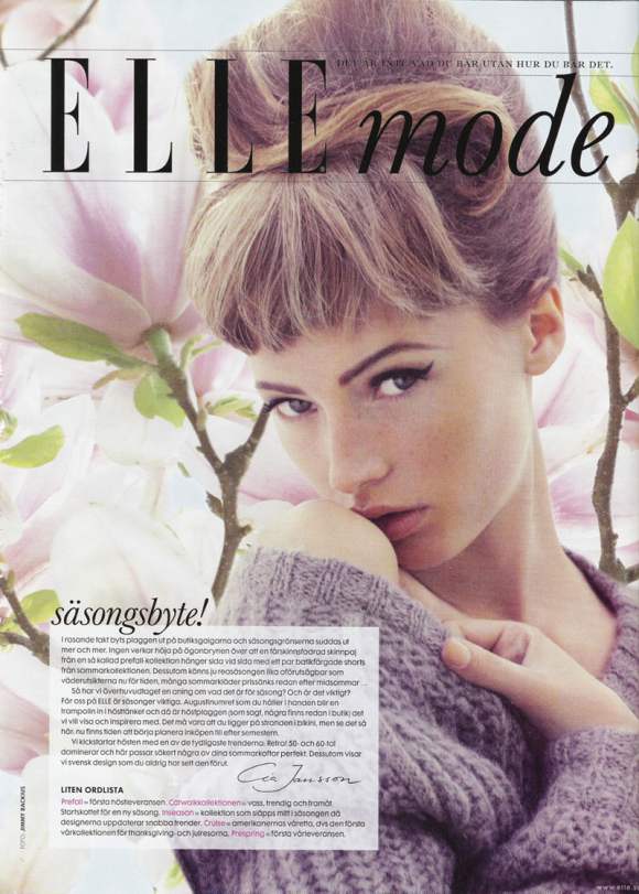 Mona Johannesson for Elle Sweden August 2010