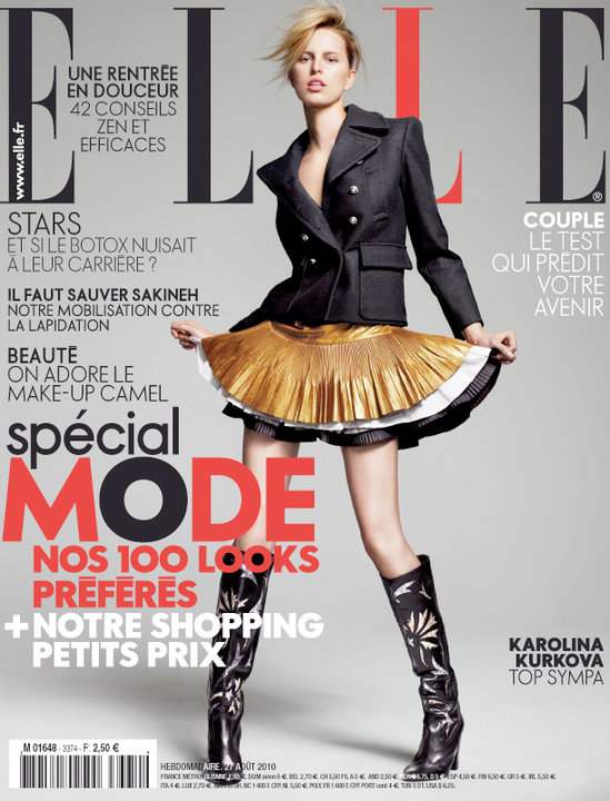 Karolina Kurkova for Elle France August 2010