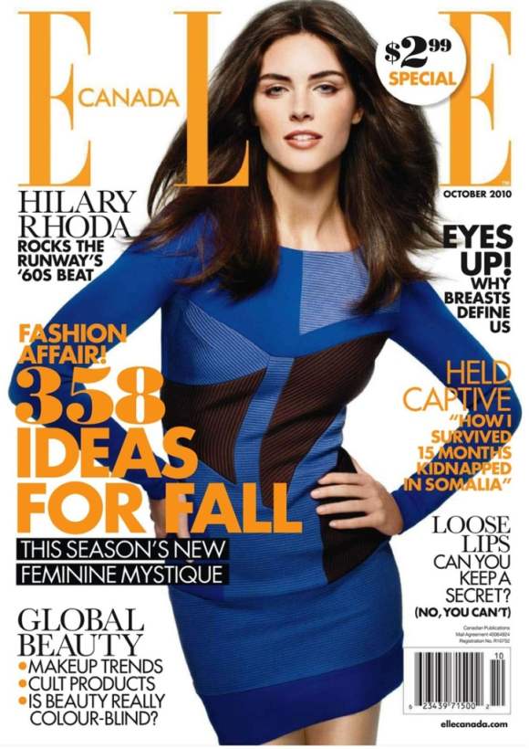 Hilary Rhoda for Elle Canada October 2010