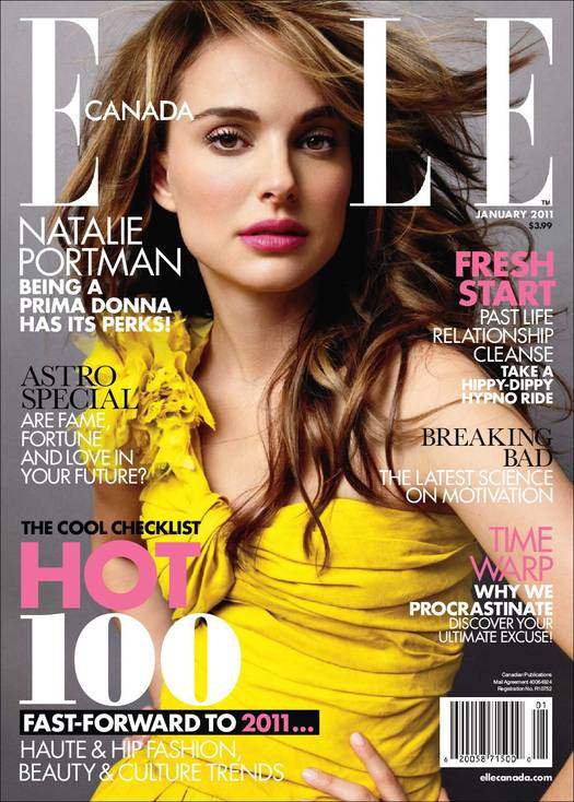 Natalie Portman Elle Canada January 2011