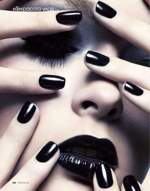 Beauty editorial Elle Russia December 2010