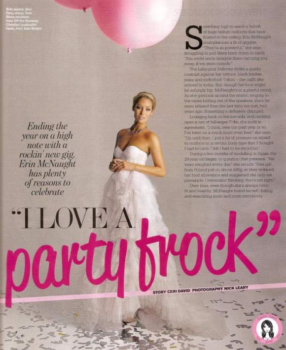 Erin McNaught for Sunday Magazine December 2010