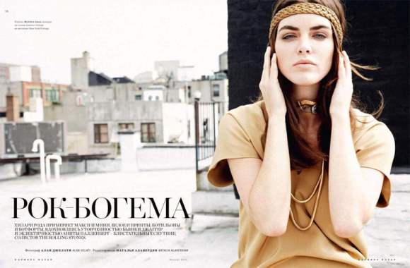 Hilary Rhoda for Harpers Bazaar Russia January 2011