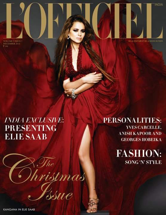 Kangana Ranaut for L’Officiel India December 2010