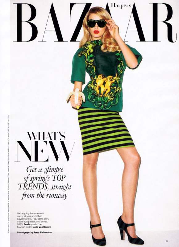 Lily Donaldson for Harpers Bazaar US January 2011