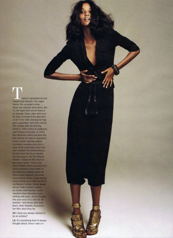 Liya Kebede Marie Claire US February 2011 2
