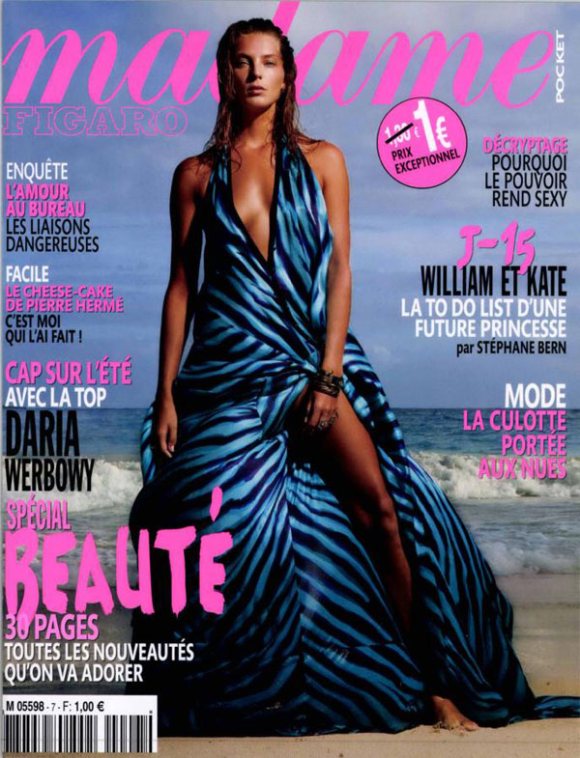 Daria Werbowy Madame Figaro April 2011