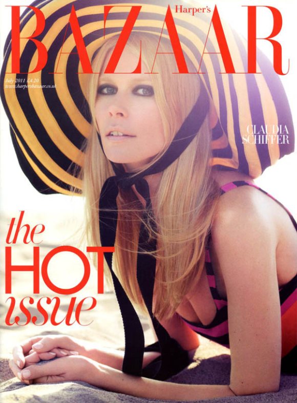 Claudia Schiffer for Harper’s Bazaar UK July 2011
