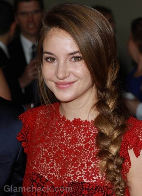 Shailene woodley side plait hairstyle