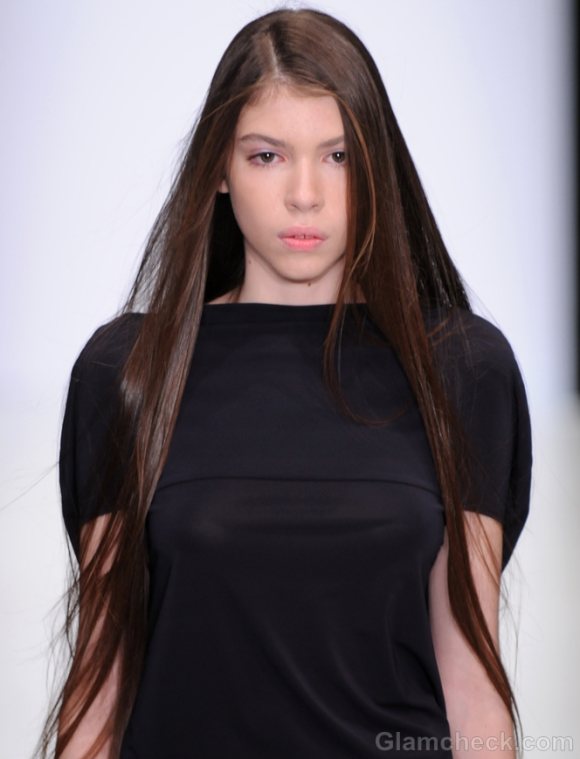 Hairstyle how to side-swept straight long hair Oleg Birykov s-s 2012
