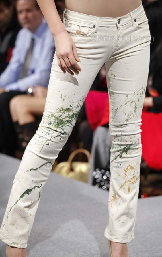 Style Pick of the Day: Arty Colour Splashed Denims