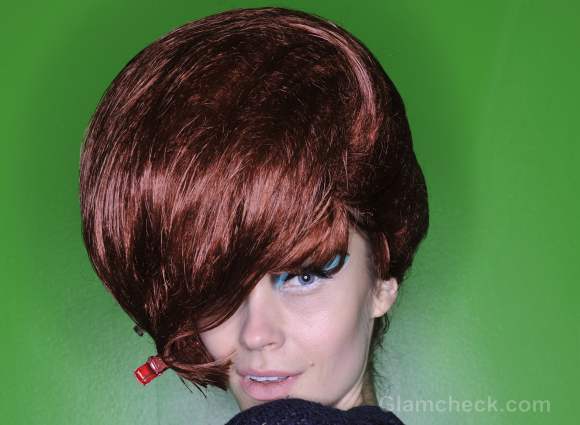 Geoffrey Mac Fall/Winter 2012: Shiny Beehive Hairstyle