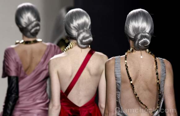 María Barros Fall/Winter 2012: Chic Salt and Pepper Hairstyle