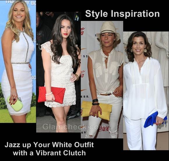 Style Inspiration: Jazz up Your White Outfit with a Vibrant Clutch