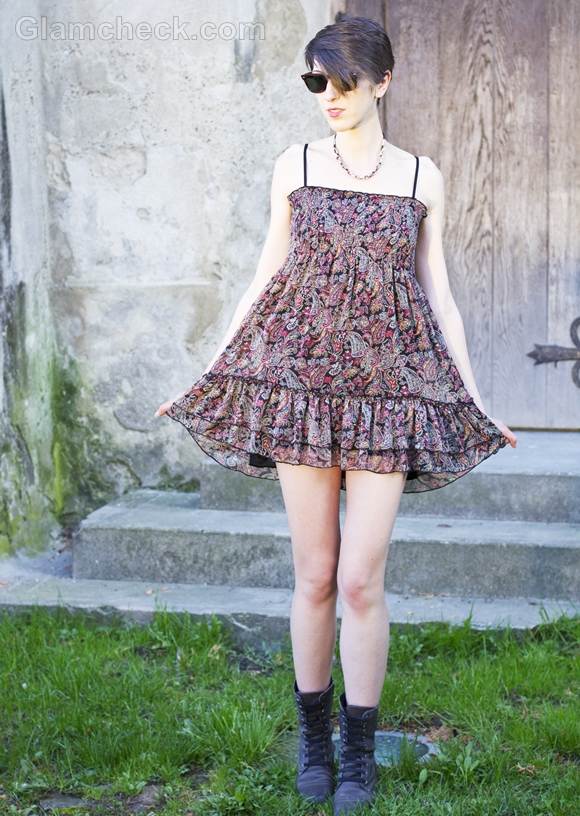 Style Picture: Wearing Paisley Print Babydoll Dress