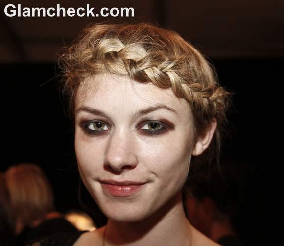 Spring Summer 2013 Smokey Eyes Messy Milkmaid Braid Jackie Fraser-Swan