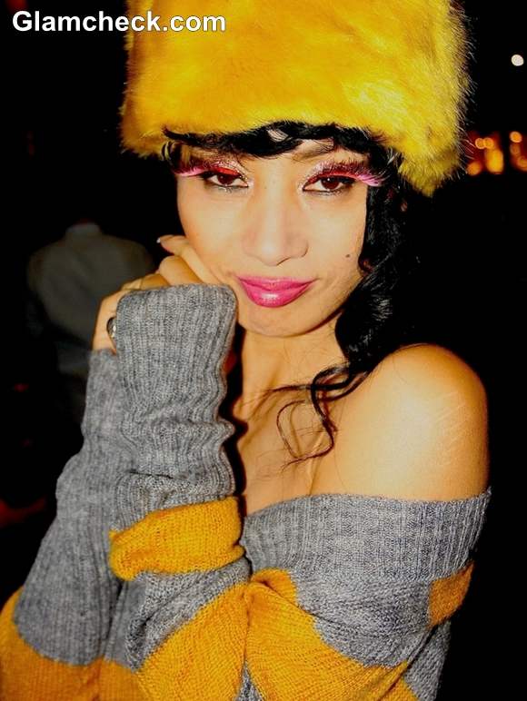 Spotted: Bai Ling In Striped Sweater Dress At Greystone Manor In West Hollywood