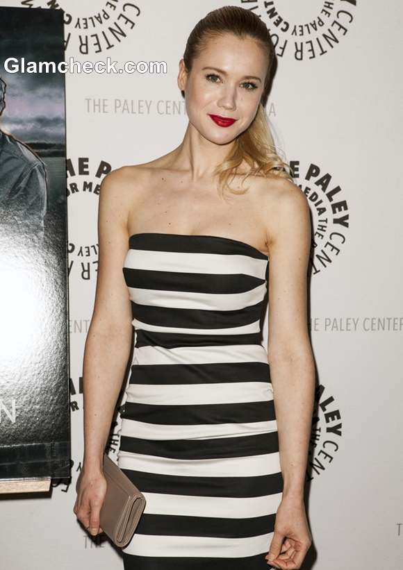Kristen Hager In Striped Tube Dress At Paley Centre For Media For An Evening With Syfy’s ‘Being Human’ In Beverly Hills